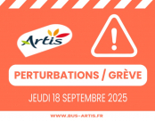 Préavis de grève – Perturbations sur le réseau Artis le jeudi 18 septembre 2025
