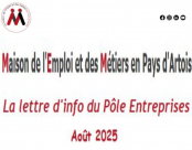 Maison de l'Emploi et des Métiers en Pays d'Artois: La lettre d'info du Pôle Entreprises Août 2025 